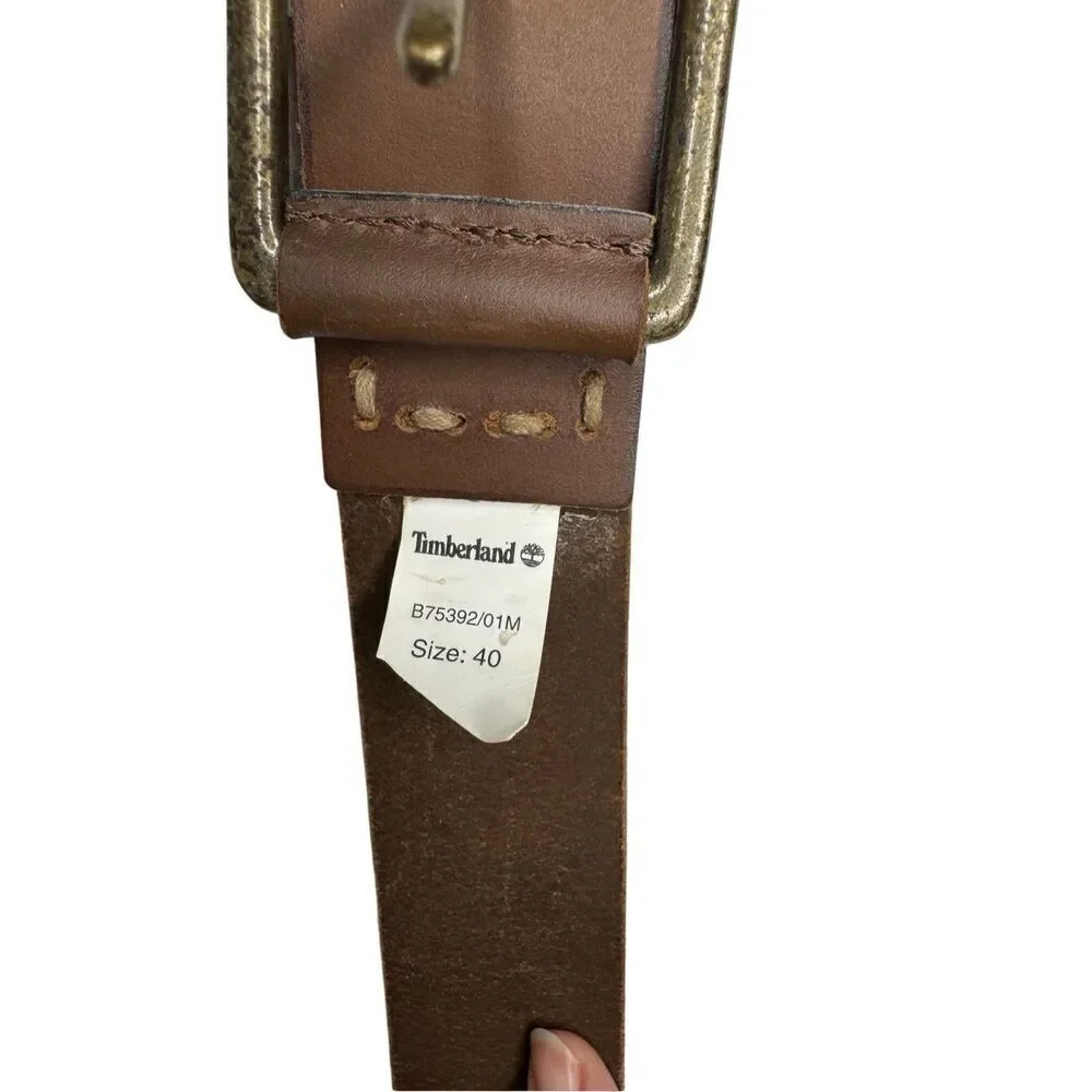Timberland brown leather belt size 40